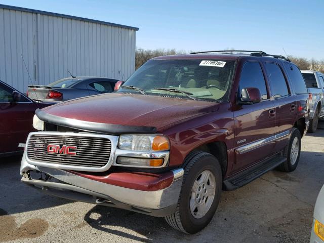 1GKEC13T91J188526 - 2001 GMC YUKON RED photo 2