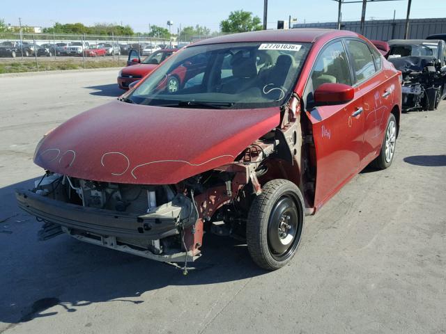 3N1AB7AP2EY338051 - 2014 NISSAN SENTRA S RED photo 2