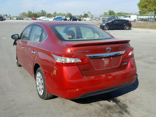 3N1AB7AP2EY338051 - 2014 NISSAN SENTRA S RED photo 3