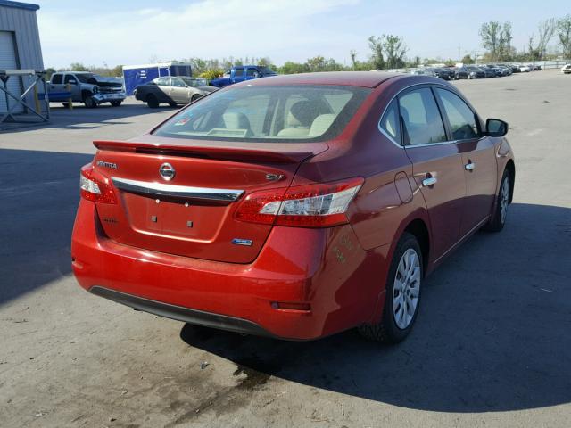 3N1AB7AP2EY338051 - 2014 NISSAN SENTRA S RED photo 4