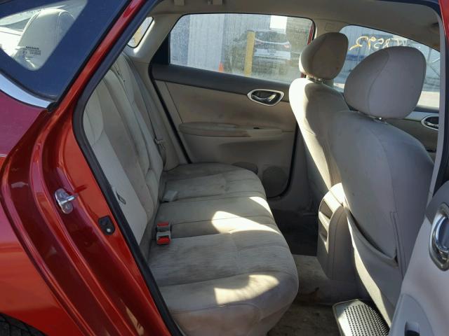 3N1AB7AP2EY338051 - 2014 NISSAN SENTRA S RED photo 6