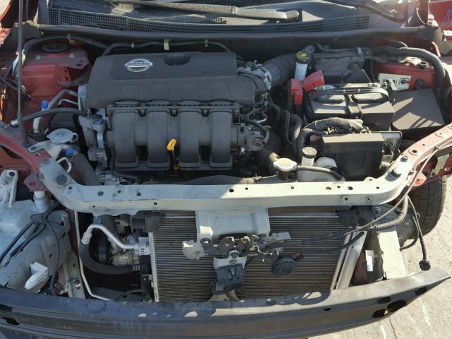 3N1AB7AP2EY338051 - 2014 NISSAN SENTRA S RED photo 7