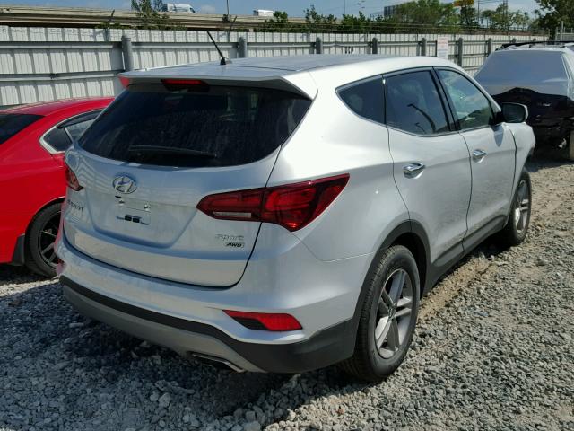 5XYZTDLB0JG550670 - 2018 HYUNDAI SANTA FE S SILVER photo 4