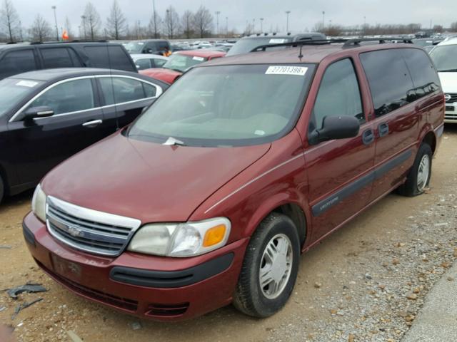 1GNDX03E82D118031 - 2002 CHEVROLET VENTURE BURGUNDY photo 2