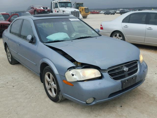 JN1CA31D61T611084 - 2001 NISSAN MAXIMA GXE BLUE photo 1