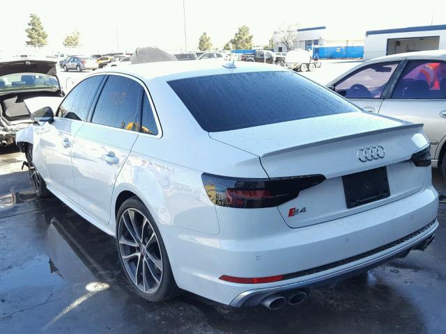 WAUB4AF47JA059083 - 2018 AUDI S4 PREMIUM WHITE photo 3