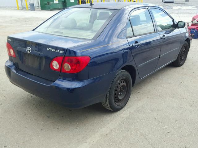 JTDBR32E670108528 - 2007 TOYOTA COROLLA CE BLUE photo 4