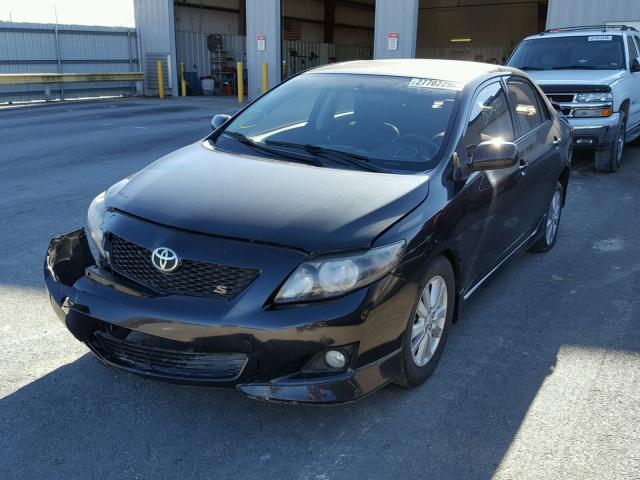 1NXBU4EE7AZ381537 - 2010 TOYOTA COROLLA BA BLACK photo 2