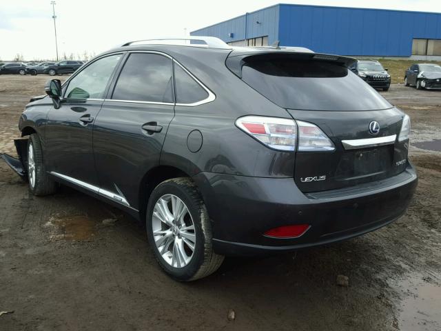 JTJBC1BAXA2009674 - 2010 LEXUS RX 450 GRAY photo 3