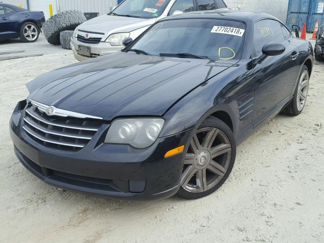 1C3AN59L95X032531 - 2005 CHRYSLER CROSSFIRE BLACK photo 2