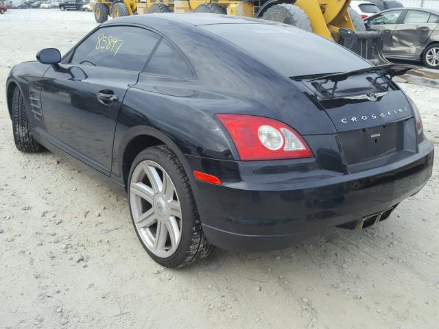 1C3AN59L95X032531 - 2005 CHRYSLER CROSSFIRE BLACK photo 3