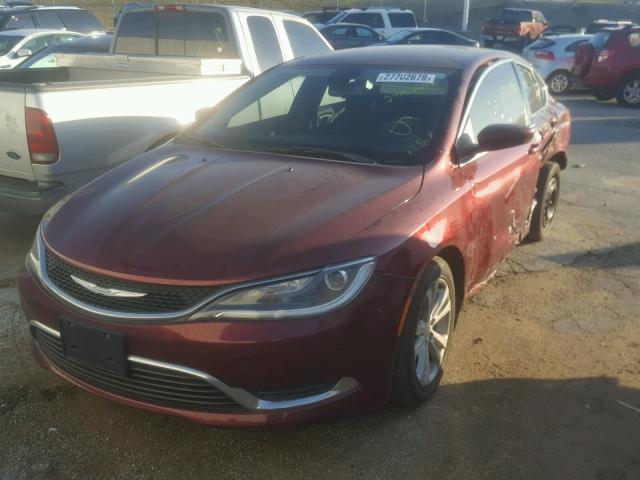 1C3CCCAB8FN651544 - 2015 CHRYSLER 200 LIMITE MAROON photo 2