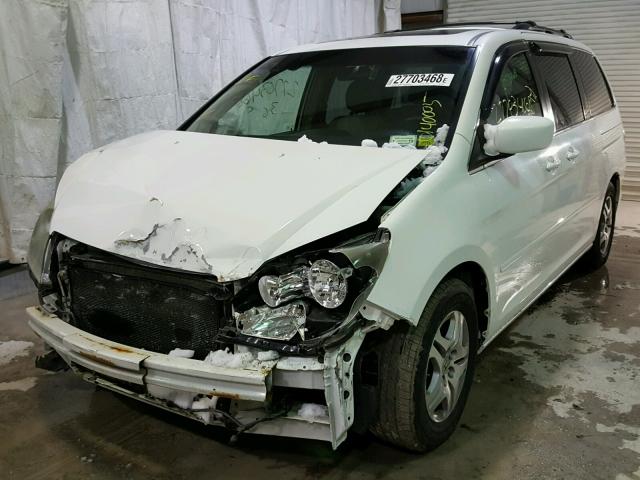 5FNRL387X5B096410 - 2005 HONDA ODYSSEY EX WHITE photo 2