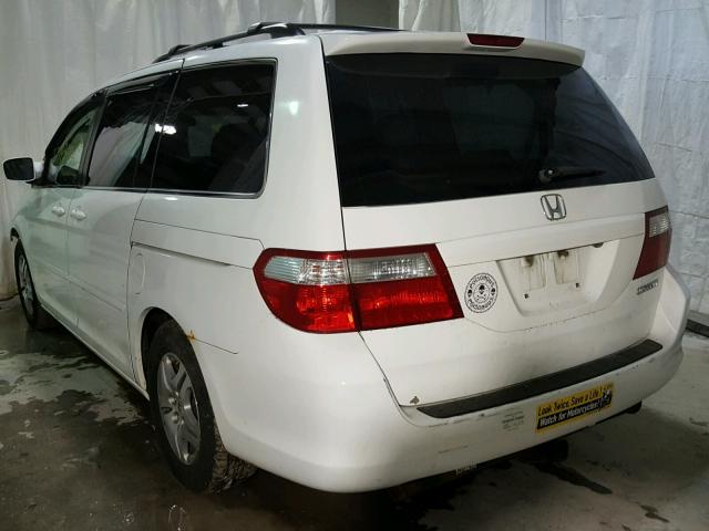 5FNRL387X5B096410 - 2005 HONDA ODYSSEY EX WHITE photo 3