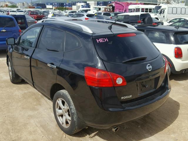 JN8AS5MT2AW009480 - 2010 NISSAN ROGUE S BLACK photo 3