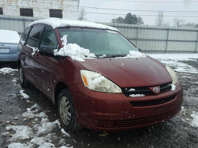 5TDZA23C55S373318 - 2005 TOYOTA SIENNA CE BURGUNDY photo 1