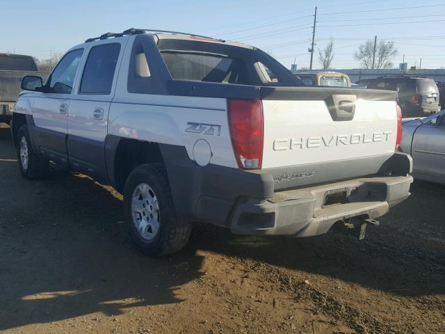 3GNEK13TX3G204971 - 2003 CHEVROLET AVALANCHE WHITE photo 3