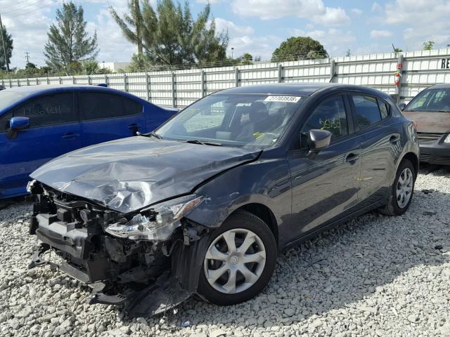 JM1BM1J70G1341577 - 2016 MAZDA 3 SPORT GRAY photo 2