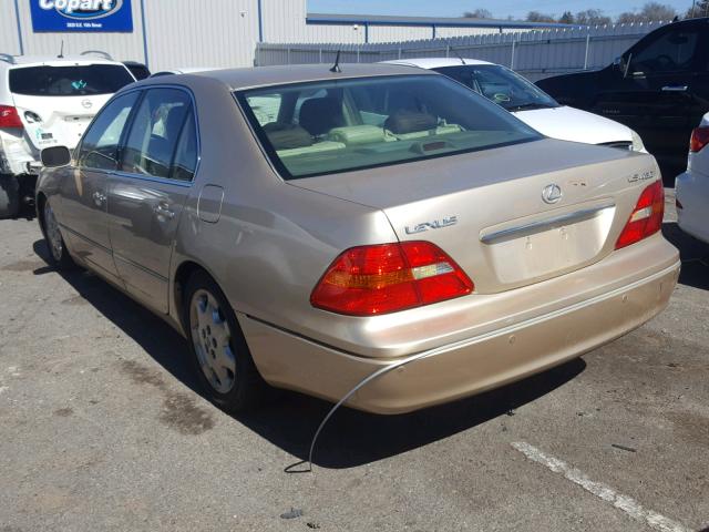 JTHBN30FX10032387 - 2001 LEXUS LS 430 TAN photo 3