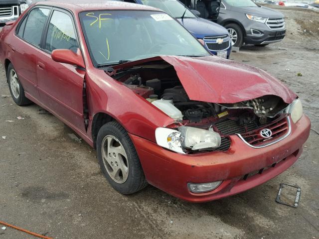 1NXBR12E01Z546171 - 2001 TOYOTA COROLLA CE BURGUNDY photo 1