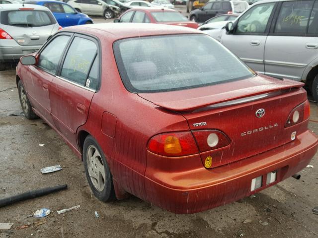 1NXBR12E01Z546171 - 2001 TOYOTA COROLLA CE BURGUNDY photo 3