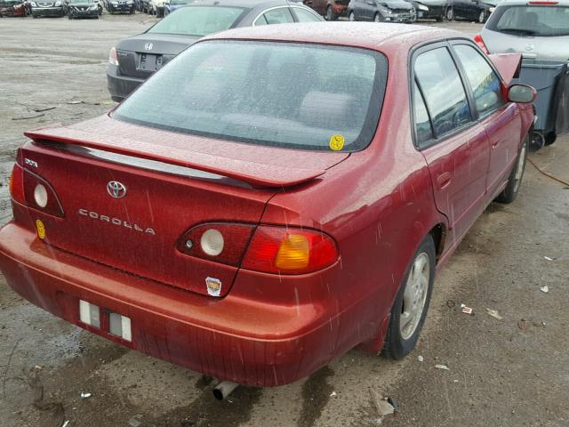 1NXBR12E01Z546171 - 2001 TOYOTA COROLLA CE BURGUNDY photo 4