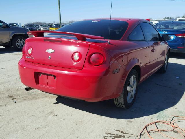 1G1AL12F857632559 - 2005 CHEVROLET COBALT LS RED photo 4