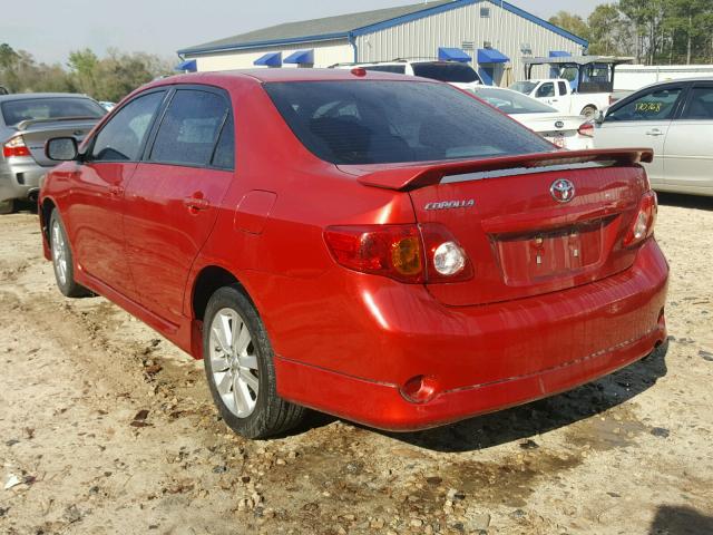 2T1BU4EE8AC467814 - 2010 TOYOTA COROLLA BA RED photo 3