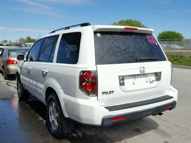 5FNYF28716B045814 - 2006 HONDA PILOT WHITE photo 3