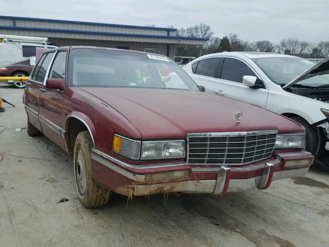 1G6CD53B1N4335296 - 1992 CADILLAC DEVILLE MAROON photo 1