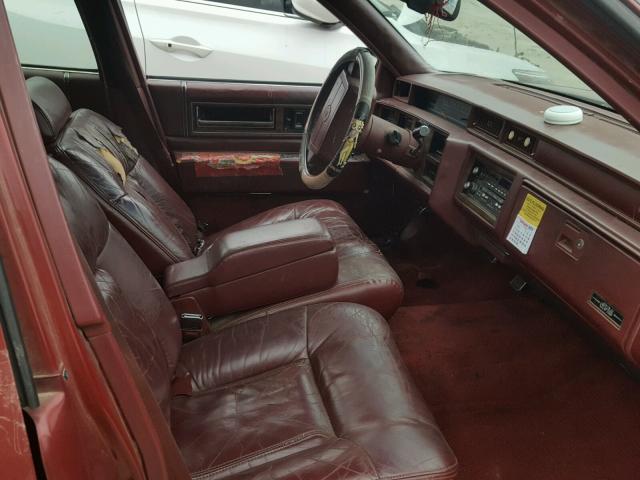 1G6CD53B1N4335296 - 1992 CADILLAC DEVILLE MAROON photo 5