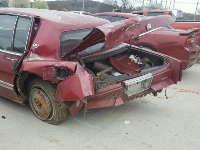 1G6CD53B1N4335296 - 1992 CADILLAC DEVILLE MAROON photo 9