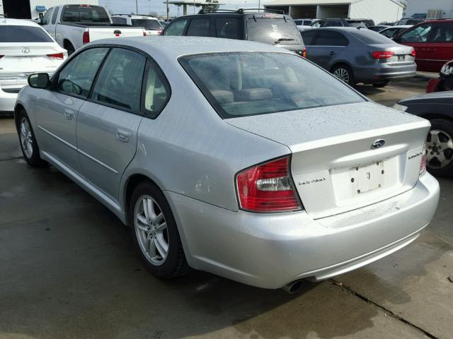 4S3BL616257209633 - 2005 SUBARU LEGACY 2.5 SILVER photo 3