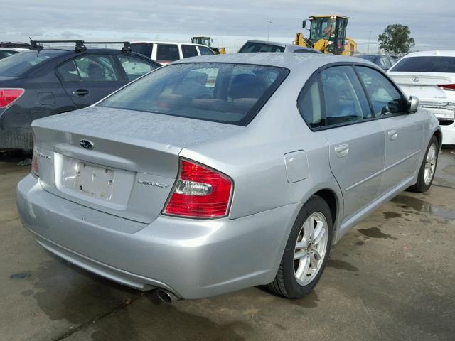 4S3BL616257209633 - 2005 SUBARU LEGACY 2.5 SILVER photo 4