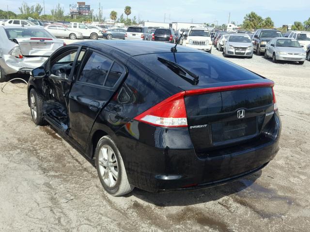 JHMZE2H71AS033230 - 2010 HONDA INSIGHT EX BLACK photo 3