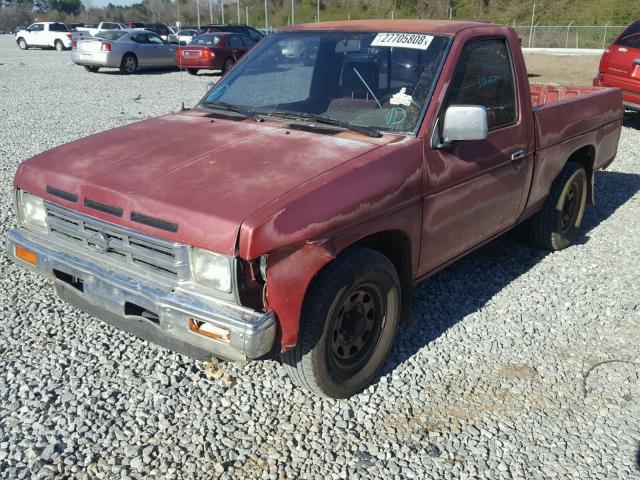 1N6SD11S6MC414677 - 1991 NISSAN TRUCK SHOR RED photo 2