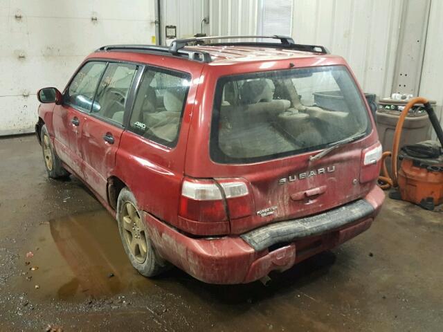 JF1SF65611H732637 - 2001 SUBARU FORESTER S RED photo 3