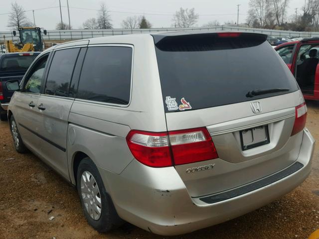 5FNRL38276B066805 - 2006 HONDA ODYSSEY LX SILVER photo 3