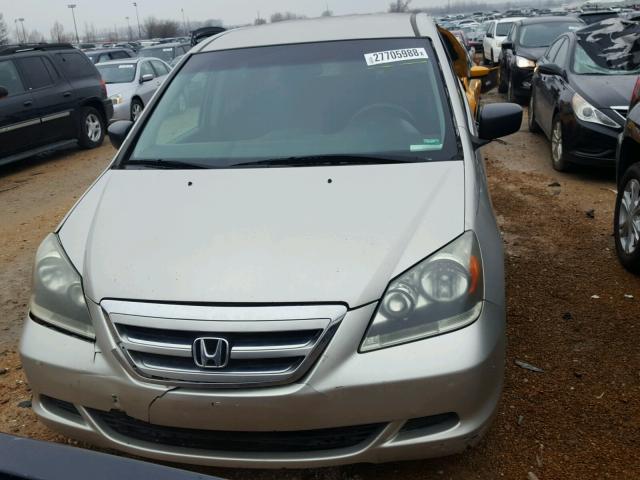 5FNRL38276B066805 - 2006 HONDA ODYSSEY LX SILVER photo 9