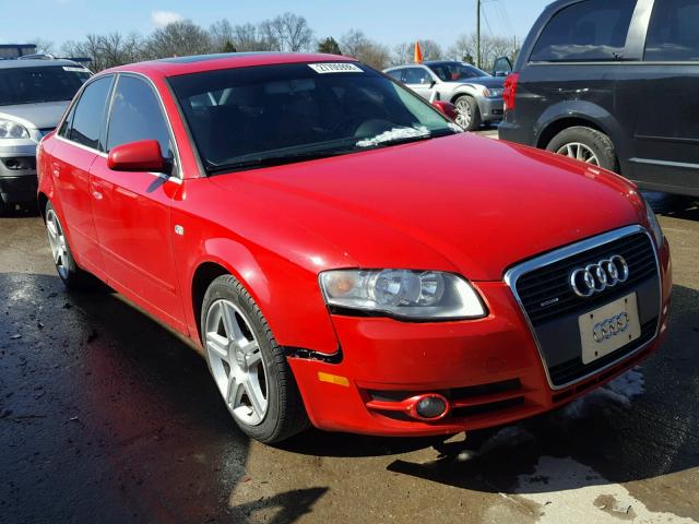 WAUDF78E27A220086 - 2007 AUDI A4 2.0T QU RED photo 1