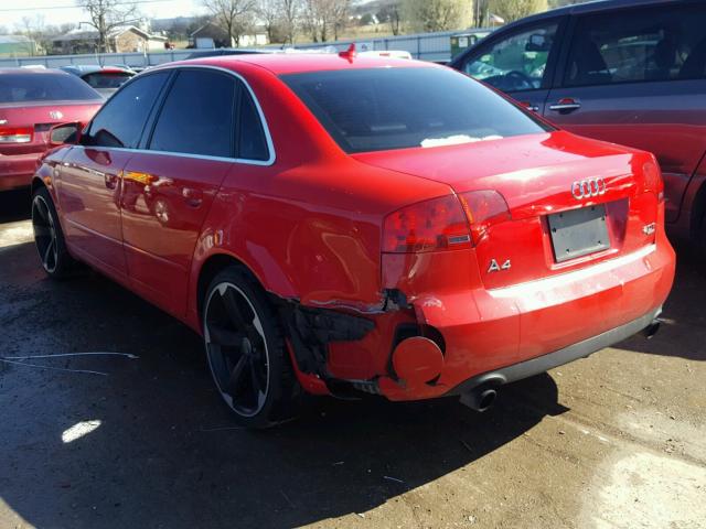 WAUDF78E27A220086 - 2007 AUDI A4 2.0T QU RED photo 3