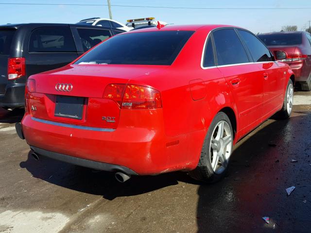 WAUDF78E27A220086 - 2007 AUDI A4 2.0T QU RED photo 4