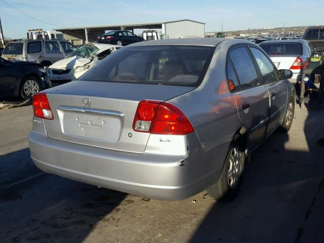 2HGES16581H620425 - 2001 HONDA CIVIC LX SILVER photo 4