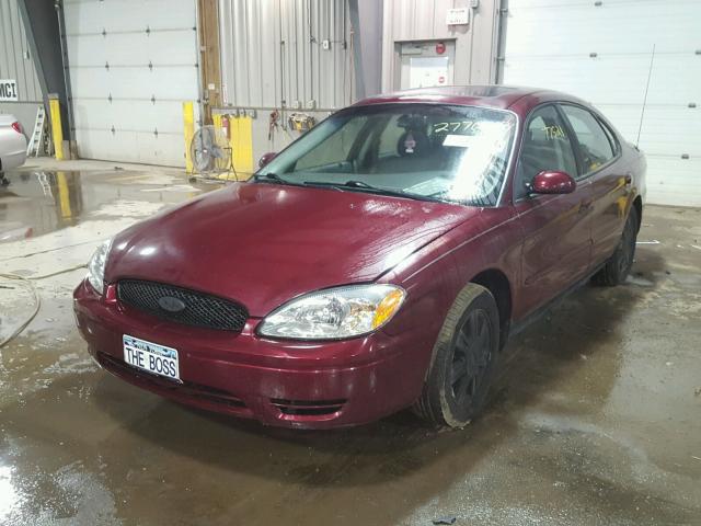 1FAFP56U27A113228 - 2007 FORD TAURUS SEL BURGUNDY photo 2