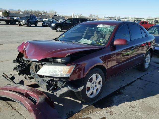 5NPET4ACXAH592332 - 2010 HYUNDAI SONATA GLS MAROON photo 2