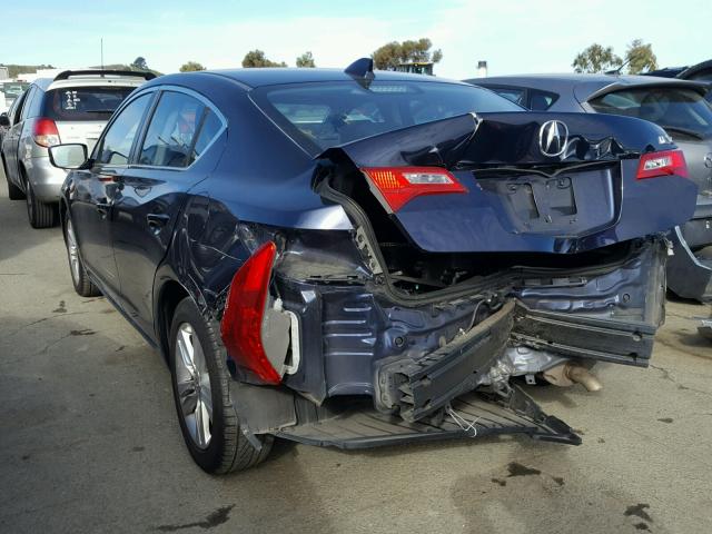 19VDE1F36DE021855 - 2013 ACURA ILX 20 BLUE photo 3