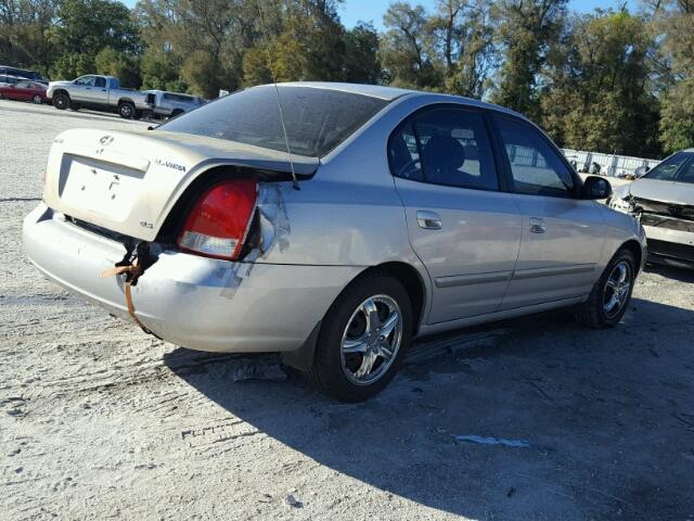 KMHDN45D81U050009 - 2001 HYUNDAI ELANTRA GL SILVER photo 4