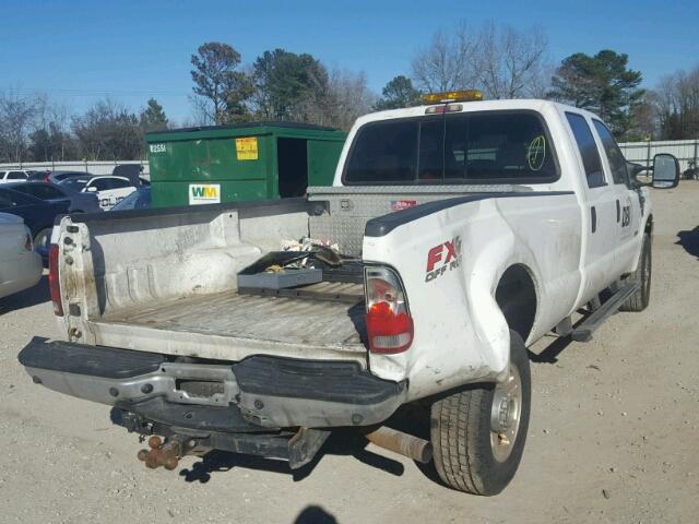 1FTWW31P47EA72760 - 2007 FORD F350 SRW S WHITE photo 4