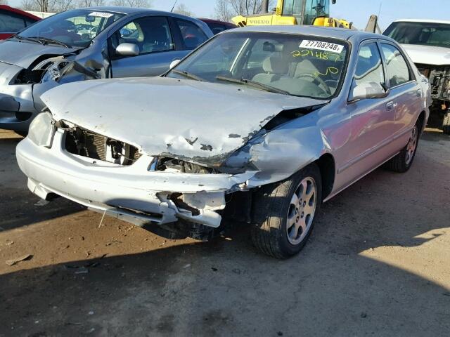 1YVGF22C815249676 - 2001 MAZDA 626 ES SILVER photo 2