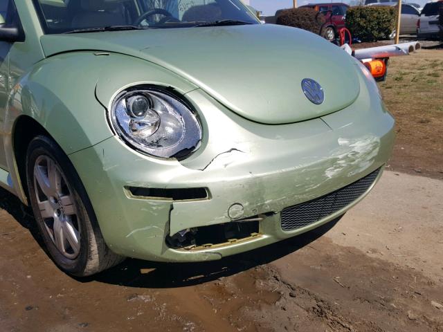 3VWPW31CX7M511971 - 2007 VOLKSWAGEN NEW BEETLE მწვანე ფოტო 9